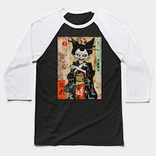 A Japanese Ghost Youkai Horror Art Baseball T-Shirt